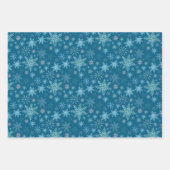 Blauwe roze en Paarse sneeuwvlokken Inpakpapier Vel (Voorkant 2)