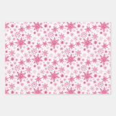 Blauwe roze en Paarse sneeuwvlokken Inpakpapier Vel (Voorkant)