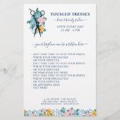 Blauwe roze geelschaar haarzout flyer (Voorkant)