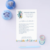 Blauwe roze geelschaar haarzout flyer (Enkel)