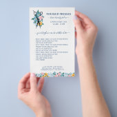 Blauwe roze geelschaar haarzout flyer (Hand)