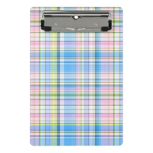 Blauwe roze gele katheter mini klembord (Voorkant)