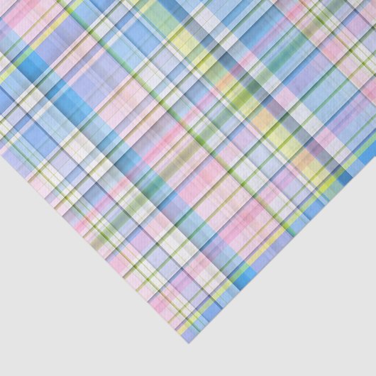 Blauwe roze gele katheter tissuepapier (Detail)