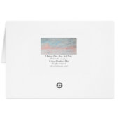 Blauwe roze impressionistische Waterverf Landschap (Achterkant Horizontaal)