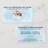 Blauwe roze katten — schoenenmoer visitekaartje (Voorkant / Achterkant)