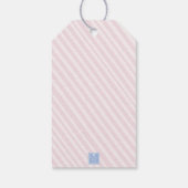Blauwe & Roze Kersthonden Cadeaulabel (Achterkant)