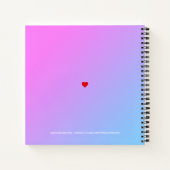 Blauwe roze kleurstof Witte Typografie Affirmaties Notitieboek (Achterkant)