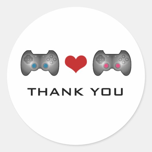 Blauwe roze kompas Gamer Dank je Stickers (Voorkant)