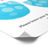 Blauwe Roze Luier Raffle Geslacht Onthullen Partij Poster (Hoek)