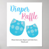 Blauwe Roze Luier Raffle Geslacht Onthullen Partij Poster (Voorkant)