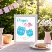 Blauwe Roze Luier Raffle Geslacht Onthullen Partij Poster