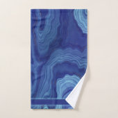 Blauwe roze marmer bad handdoek (Handdoek)