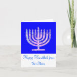 Blauwe Roze Menorah 4Henry Feestdagen Kaart<br><div class="desc">U zult van onze kleurrijke kaart van de Chanoeka houden!</div>