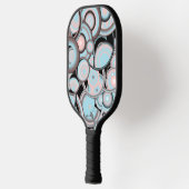 Blauwe roze mocha en zwarte verloopkleur vullen pickleball paddle (Links)