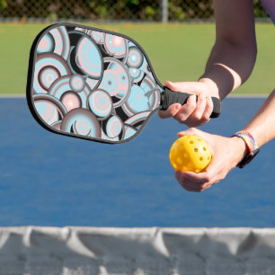 Blauwe roze mocha en zwarte verloopkleur vullen pickleball paddle