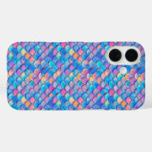 Blauwe Roze Neonschaal Case-Mate iPhone Case (Achterkant (horizontaal))
