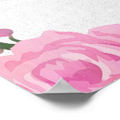 Blauwe & Roze Olifant Geslacht onthullen Stembord Poster (Hoek)