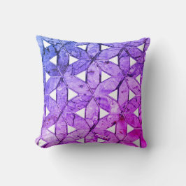 Blauwe roze paarse bloem van het leven, bange geom kussen