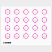 Blauwe roze Paarse cirkel Dank je wel Ronde Sticker (Vel)