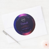 Blauwe roze Paarse marmer Modern Product Labels Lo (Envelop)