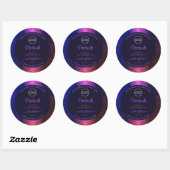 Blauwe roze Paarse marmer Modern Product Labels Lo (Vel)