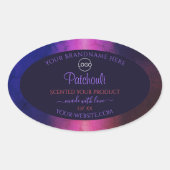 Blauwe roze Paarse marmer Modern Product Labels Lo (Voorkant)