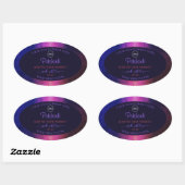 Blauwe roze Paarse marmer Modern Product Labels Lo (Vel)