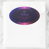 Blauwe roze Paarse marmer Modern Product Labels Lo (Tas)