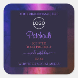 Blauwe roze Paarse marmer Modern Product Labels Lo