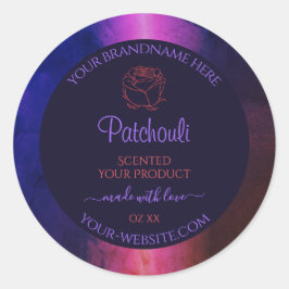 Blauwe roze Paarse marmer Product Labels - Roos ve