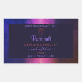 Blauwe roze Paarse marmer Product Labels - Roos ve (Voorkant)