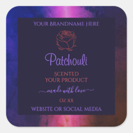 Blauwe roze Paarse marmer Product Labels - Roos ve