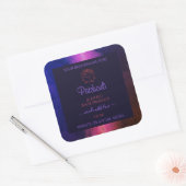 Blauwe roze Paarse marmer Product Labels - Roos ve (Envelop)