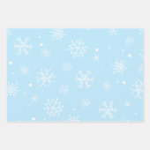 Blauwe roze Paarse witte sneeuwvlokken Inpakpapier Vel (Voorkant)