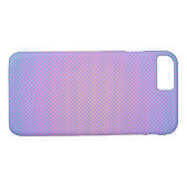 Blauwe roze parelkleurige koolstofvezel gepatterd Case-Mate iPhone case (Achterkant (Horizontaal))