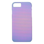 Blauwe roze parelkleurige koolstofvezel gepatterd Case-Mate iPhone case (Achterkant)