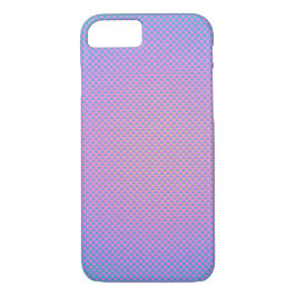 Blauwe roze parelkleurige koolstofvezel gepatterd iPhone 8/7 hoesje