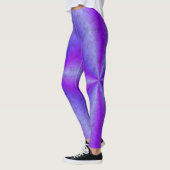 Blauwe roze regenboog in Elephantenskin leatheropt Leggings (Links)