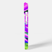 Blauwe roze retro funky sunflower foto Case-Mate iPhone case (Achterkant / Links)