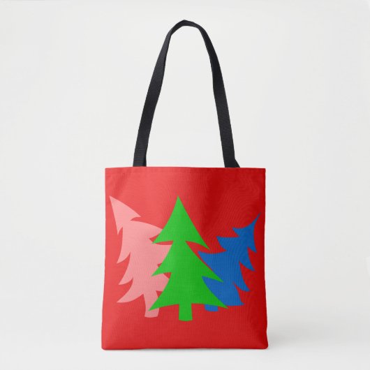 Blauwe roze rode Canvas tas (Voorkant)