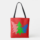Blauwe roze rode Canvas tas (Achterkant)
