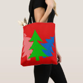 Blauwe roze rode Canvas tas (Dichtbij)