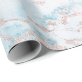 Blauwe roze roze bruine steenborstels cadeaupapier (Rol Hoek)