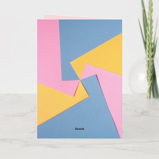 Blauwe roze Scorpion Birthday Kaart (Achterkant)