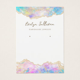 Blauwe roze sierjuwelenkaart visitekaartje