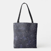 Blauwe & Roze Sterrennacht Hemel Hemels Weelderig Tote Bag (Achterkant)