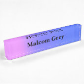 Blauwe Roze Sunset Ombre Naambordje