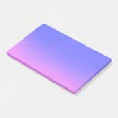 Blauwe Roze Sunset Ombre Post-it® Notes (Schuin)