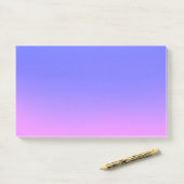 Blauwe Roze Sunset Ombre Post-it® Notes (Op bureau)