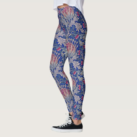 blauwe roze thistel leggings (Links)